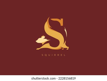 This is a modern logo of Squirrel, Great combination of Squirrel symbol with letter S as initial of Squirrel itself.