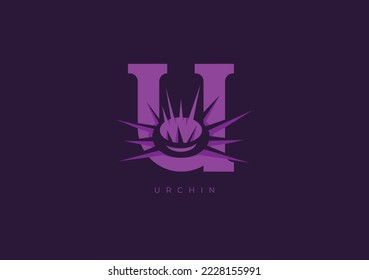 This is a modern logo of Urchin, Great combination of Urchin symbol with letter U as initial of Urchin itself.