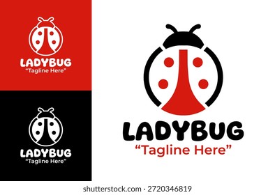 This modern minimalist ladybug logo is crafted for eco lifestyle brands and green initiatives.