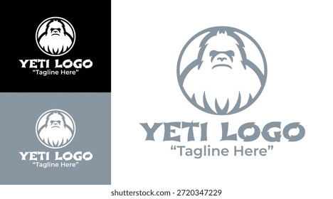 Este moderno logotipo minimalista de yeti funciona para marcas abstractas, proyectos de juegos y elementos visuales inspirados en la fantasía.