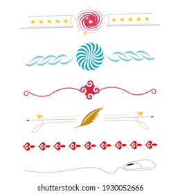 This is a modern set of border divider vectors that can be used for any type of company design.