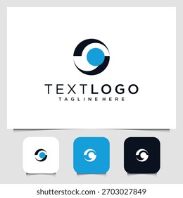 This is a modern and simple geometric logo. Ideal for companies that require a clean and minimalist aesthetic. It features a circular shape with a dot in the middle