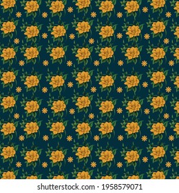 This is modern style flower repeat pattern for textile and fabric design.