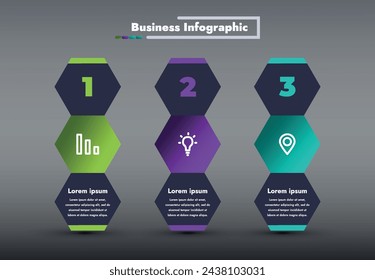 This modern template is ideal for use in presentations, reports or websites to illustrate success and progress in business and marketing.