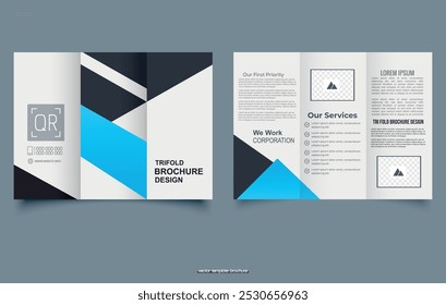 This is a modern TriFold Brochure Design Template that is perfect for Marketing use. Vector illustration.