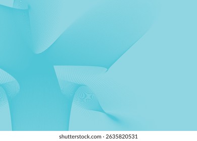 Esta ilustração vetorial moderna apresenta o dígito treze, criativamente formado com linhas onduladas fluindo em um esquema de cores azul calmante.
