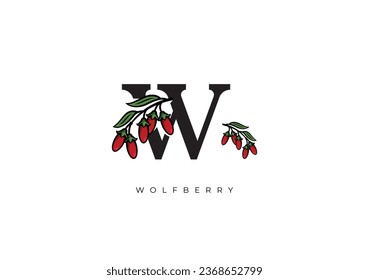 This is a modern Wolfberry Fruit Vector, Great combination of Wolfberry Fruit symbol with letter W as initial of Wolfberry Fruit itself. Nice for Logo, Monogram, Symbol or any graphic design needs.