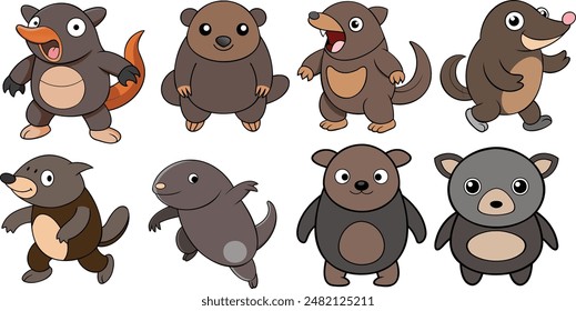 This is a Moles design ,animal vector design with eps format