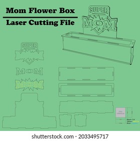 this Mom flower box is really perfect as a mother's day gift that can be used for all 3mm materials thicknesses.