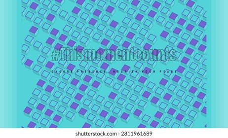 THIS MOMENT COUNTS isolated display type artwork with chromatic glow depth shadow