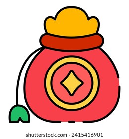 This Money Bag icon is suitable for Chinese New Year, Chinese Culture, China, Asia, etc.
