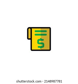 this is the money bill icon. filled outline icon
