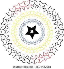 This monochrome zentangle is ideal for coloring and designing.