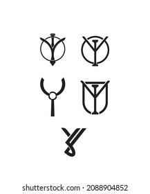 This is a monogrammed logo of the letters Y and I, very suitable to be used as a wedding logo because this is the initial logo
