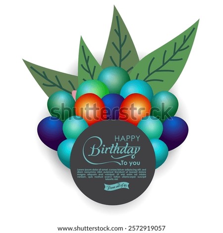 This monoline 'Happy Birthday' calligraphy design adds a decorative and elegant touch to your birthday cards, invitations, and celebration backgrounds, creating a truly memorable event.
