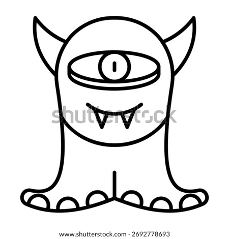 This Monster icon is suitable for Halloween, etc.
