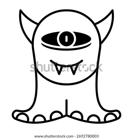 This Monster icon is suitable for Halloween, etc.