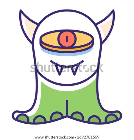 This Monster icon is suitable for Halloween, etc.