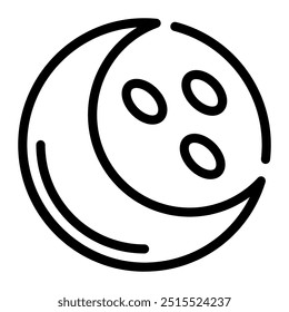 Este ícone de Lua é adequado para o evento de Halloween.