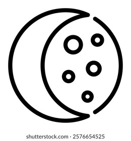 This Moon icon is suitable for weather, season, meteorology, etc.