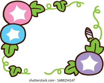 This is a morning glory flower frame
