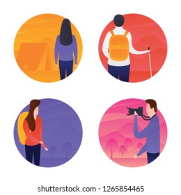 This is most amazing and gorgeously designed pack, camping flat rounded icons pack especially for travel lovers. These real time visuals can be utilized and modified as per your requirements. 