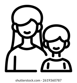 This Mother with son icon is suitable for Family, Fathers Day, Family Day, etc