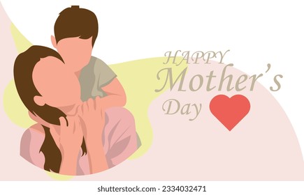 This is a Mother's Day banner vector illustration