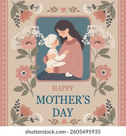 This Mothers Day illustration captures a touching moment in the relationship between a mother and her child.