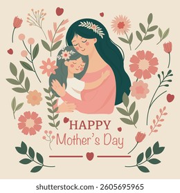 This Mothers Day illustration captures a touching moment in the relationship between a mother and her child.