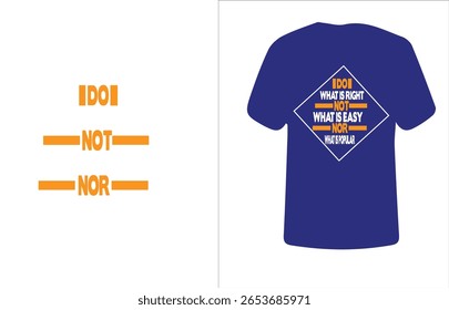 Esta t-shirt motivacional apresenta uma mensagem ousada e empoderadora definida dentro de um layout em forma de diamante na parte de trás. A frase diz:
"EU FAÇO O QUE É CERTO, NÃO O QUE É FÁCIL, NEM O QUE É POPULAR"
As palavras