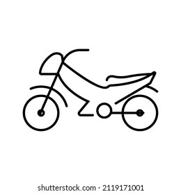 This is a motorbike icon with a simple outline style ready to use for your project design purposes