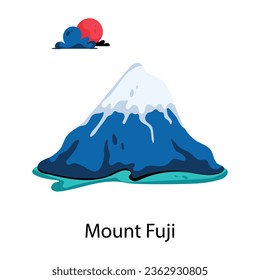 This mount fuji flat icon is up for use 