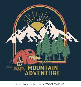 This is mountain adventure custom t shirt design for adventure lover.