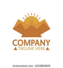 This is the mountain shape version 1 logo. Unique, modern, simple.