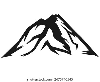 this mountain silhouette. vector stock illustration. design for create logo,emblem,banner,print shirt community,etc.