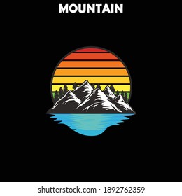 Este es un diseño de camisetas de montaña