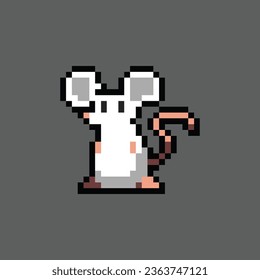 this is mouse icon in pixel art with simple color and black background this item good for presentations,stickers, icons, t shirt design,game asset,logo and your project.