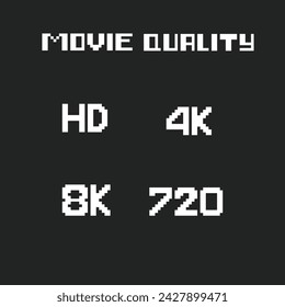 this is movie quality in pixel art with white color and black background ,this item good for presentations,stickers, icons, t shirt design,game asset,logo and your project.