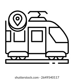 Este ícone MRT (Mass Rapid Transit) é adequado para transporte, viagens e turismo, etc
