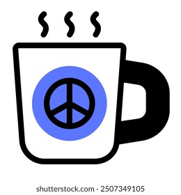 This Mug icon is suitable for Peace Day, etc.