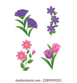 This is a multicolor spring flower collection.