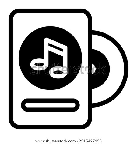 This Music album icon is suitable for music, musical instrument, entertainment, and multimedia, etc.