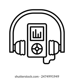 This is a music icon with a simple outline style.