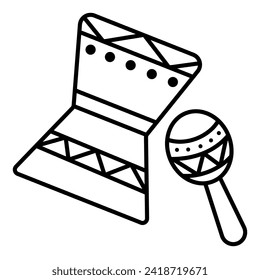 This Music icon is suitable for Mardi Gras carnival, Medieval, party, etc.