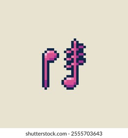 this is music note icon in pixel art, this item good for presentations,stickers, icons, t shirt design,game asset,logo and your project.