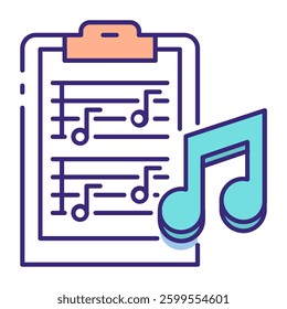 This Music Notes icon is suitable for Audio, Music, etc
