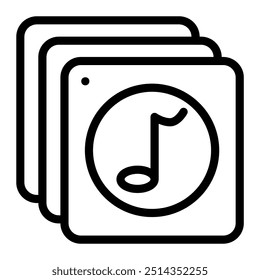 Este ícono de lista de reproducción de música es adecuado para música, instrumentos musicales, entretenimiento y multimedia, etc.