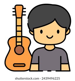 This Musician icon is suitable for Profession, occupation, job, avatar, etc.
