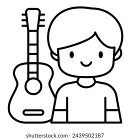 This Musician icon is suitable for Profession, occupation, job, avatar, etc.